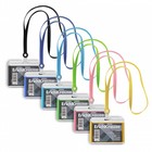 Бейдж горизонтальный 85×54 мм, ErichKrause акриловый корпус, силиконовая лента, микс - Фото 1