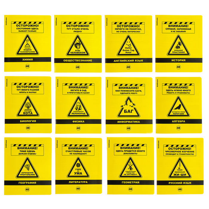 Комплект предметных тетрадей ErichKrause. Be Informed, 12 предметов, 48 листов, со справочным материалом, пластиковая обложка - Фото 1