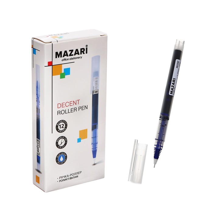 Ручка-роллер Mazari DECENT, синяя, 0.5 мм, картонная упаковка