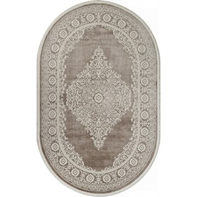 Ковёр овальный Kardelen Marmaris, размер 192x290 см, цвет cream/d.beige 10523578