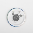 Игольница магнитная «Бабочка и кошка», d = 5,5 см, цвет голубой - фото 24297566