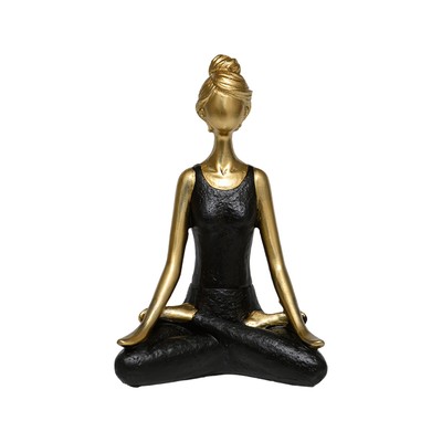 Статуэтка «Йога Бирма», 135×90×195 мм, цвет золотой / чёрный