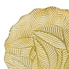 Блюдо стеклянное с волнистыми краями «Листья», d=305 мм, цвет прозрачный / золотой - Фото 2