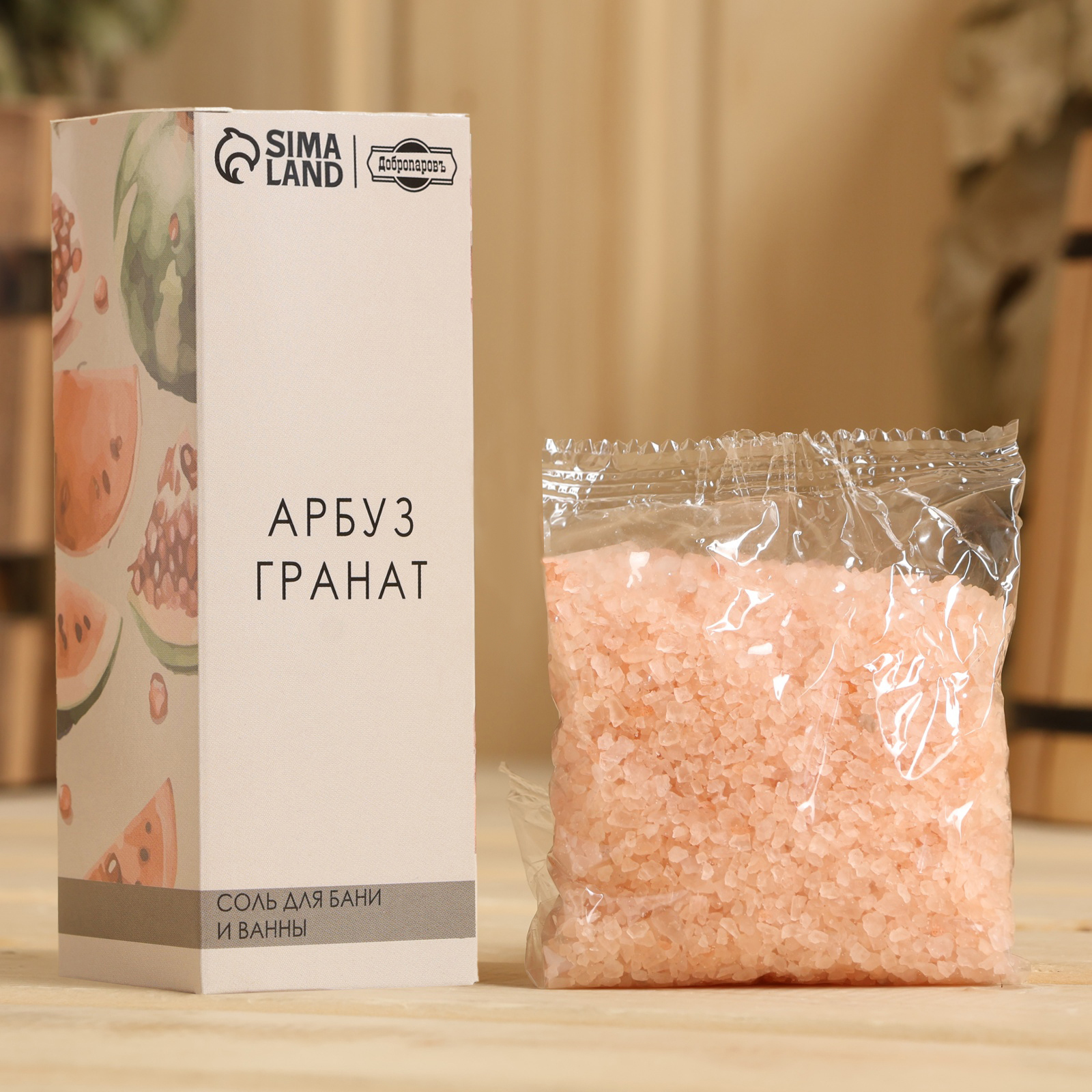 Соль для бани и ванны "Арбуз и Гранат" 150 г Добропаровъ (10364713 ...