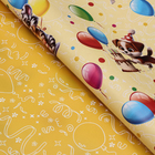 Бумага упаковочная глянцевая двусторонняя «Зверята с шарами», 100×70 см - Фото 3