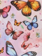 Бумага упаковочная глянцевая двусторонняя «Яркие бабочки», 100×70 см - Фото 5