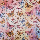 Бумага упаковочная глянцевая двусторонняя "Яркие бабочки", 100 х 70 см - Фото 5