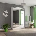 Шкаф купе двухдверный «Экспресс», с зеркалом, 1200×600×2400 мм, ЛДСП, цвет белый снег - Фото 2