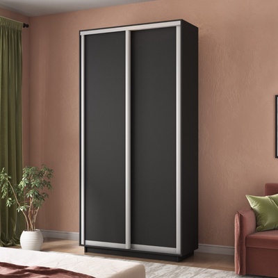 Шкаф купе «Экспресс», 1200×440×2200 мм, 2-х дверный, ЛДСП, цвет серый диамант