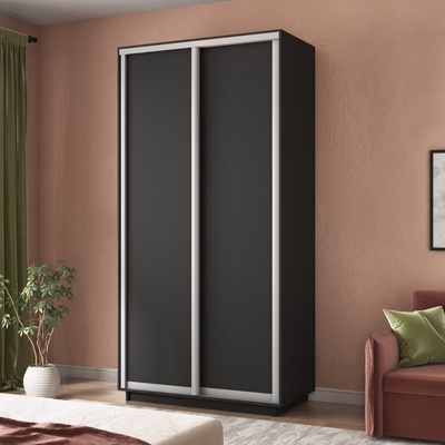 Шкаф купе «Экспресс», 1200×600×2200 мм, 2-х дверный, ЛДСП, цвет серый диамант