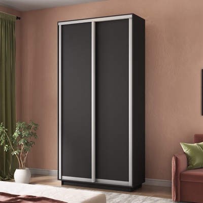 Шкаф купе «Экспресс», 1200×440×2400 мм, 2-х дверный, ЛДСП, цвет серый диамант