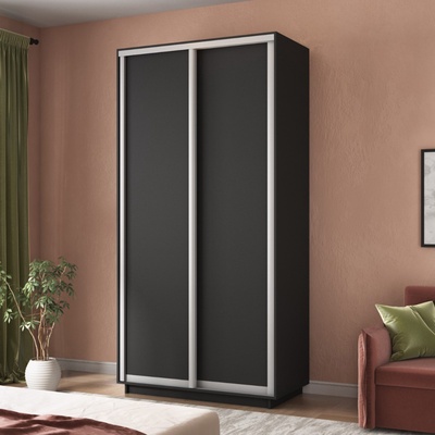 Шкаф купе «Экспресс», 1200×600×2400 мм, 2-х дверный, ЛДСП, цвет серый диамант