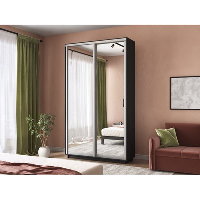 Шкаф купе «Экспресс», 1400×440×2200 мм, 2-х дверный, зеркало, цвет серый диамант