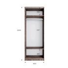 Шкаф распашной «Локер», 800×530×2200 мм, цвет дуб табачный - Фото 3