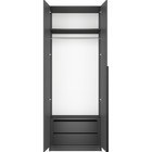 Шкаф распашной «Локер», 800×530×2200 мм, штанга, выдвижной модуль, цвет серый диамант - Фото 2