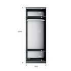 Шкаф распашной «Локер», 800×530×2200 мм, штанга, выдвижной модуль, цвет серый диамант - Фото 3