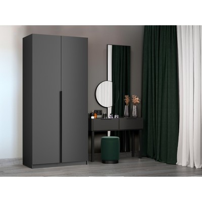 Шкаф распашной «Локер», 1000×530×2200 мм, штанга, цвет серый диамант