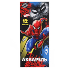 Акварель медовая «Человек-паук», 12 цветов, в картонной коробке, без кисти - фото 9900104