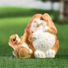 Садовая фигура "Заяц с зайчонком" 16см - Фото 1