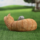 Садовая фигура "Кошка с котенком" 30х23х14см - фото 24049785