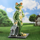 Садовая фигура "Лягушка с чемоданом в гастуке" 66см - Фото 2