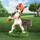 Садовая фигура "Собака с табличкой" открыто для друзей, 52см - фото 321572901