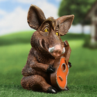 Садовая фигура "Кабан с гитарой" 28х19х18см - фото 24049796