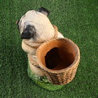 Фигурное кашпо "Мопс с корзиной на спине" 25х11см - фото 24049808