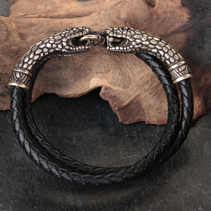 Браслет «Змеи», латунь - Фото 1