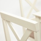 Комплект Хадсон (стол + 4 стула) гевея/мдф, ivory white, стол 110х70х75см /стул 44х42х89см   1050814 - Фото 4