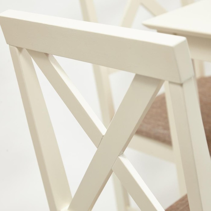 Комплект Хадсон (стол + 4 стула) гевея/мдф, ivory white, стол 110х70х75см /стул 44х42х89см   1050814 - фото 1908176886