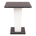 Стол обеденный TIBI ЛДСП, мрамор черный/белый 68,6х110х75 см - Фото 3
