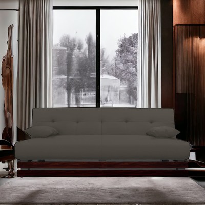 Диван прямой «Манго 1», спальное место 1100×1920 мм, обивка ткань, цвет орех/нео графит