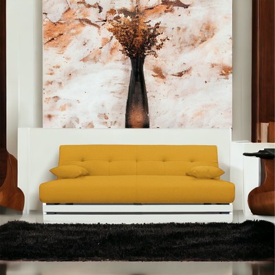 Диван прямой «Манго 1», спальное место 1100×1920 мм, обивка ткань, цвет савана елоу