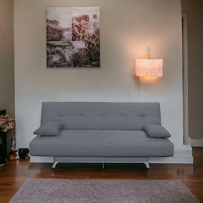 Диван прямой «Манго 2», спальное место 1100×1920 мм, обивка ткань, цвет савана маус