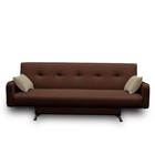 Диван прямой «Манго 3», спальное место 1100×1920 мм, обивка ткань, цвет нео шоколад/латте - Фото 2