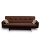 Диван прямой «Манго 3», спальное место 1100×1920 мм, обивка ткань, цвет нео шоколад/латте - Фото 5