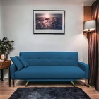 Диван прямой «Манго 3», спальное место 1100×1920 мм, обивка ткань, цвет савана деним - Фото 4