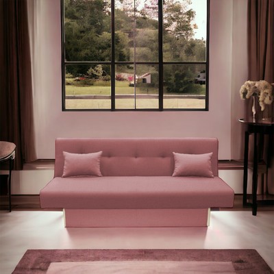 Диван прямой «Манго 4», спальное место 1100×1920 мм, обивка ткань, цвет савана даймроуз