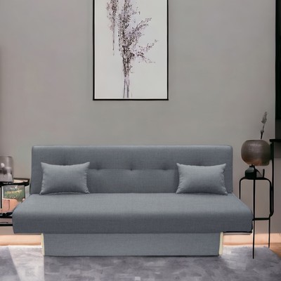 Диван прямой «Манго 4», спальное место 1100×1920 мм, обивка ткань, цвет савана маус