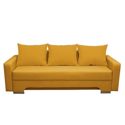 Диван прямой «Киви», с подлокотниками, спальное место 1350×1920 мм, обивка ткань, цвет савана елоу