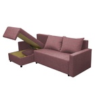 Диван угловой раскладной «Шерри», с подлокотниками, спальное место 1350×1920 мм, ткань, цвет савана даймроуз - Фото 6