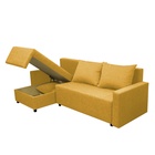 Диван угловой раскладной «Шерри», с подлокотниками, спальное место 1350×1920 мм, ткань, цвет савана елоу - Фото 6