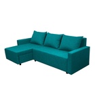 Диван угловой раскладной «Шерри», с подлокотниками, спальное место 1350×1920 мм, ткань, цвет савана лагун - Фото 5