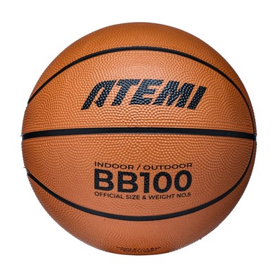 Мяч баскетбольный Atemi, размер 5, резина, 8 панелей, BB100N, окруж 68-71, клееный