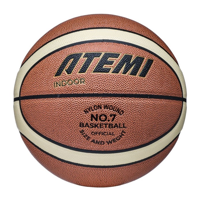 Мяч баскетбольный Atemi, размер 7, композит. кожа, 12 панелей, BB900N, окруж 75-78, клееный   105307 - фото 1928633278
