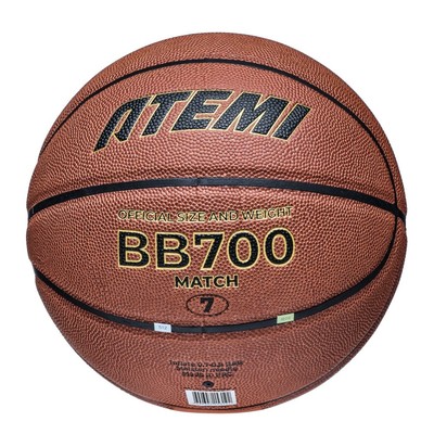 Мяч баскетбольный Atemi, размер 7, композит. кожа, 8 панелей, BB700N, окруж 75-78, клееный   1053074