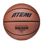 Мяч баскетбольный Atemi, размер 7, синт. кожа ПВХ, 8 панелей, BB300N, окруж 75-78, клееный   1053074 - Фото 1