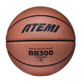 Мяч баскетбольный Atemi, размер 7, синт. кожа ПВХ, 8 панелей, BB300N, окруж 75-78, клееный   1053074