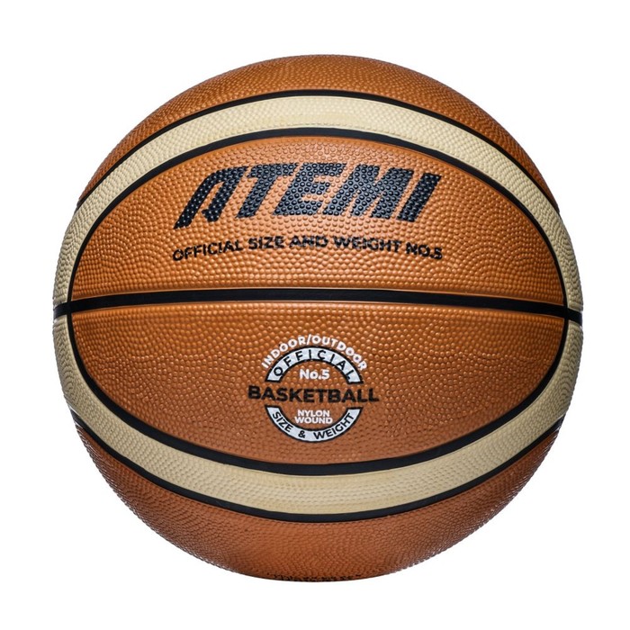 Мяч баскетбольный Atemi, размер 5, резина, 12 панелей, BB200N, окруж 68-71, клееный - Фото 1